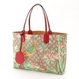 Gucci GG Supreme Beige Bag Bird Tote Tian